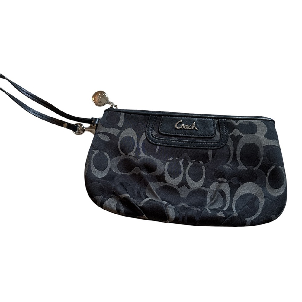 Coach Black Signature Wristlet